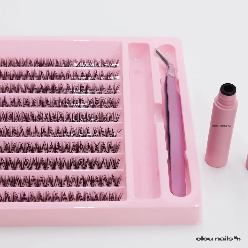 Clou Nails 200 Parça Profesyonel Küme Kirpik Seti (Yapıştırıcı & Cımbız Dahil) Duruş